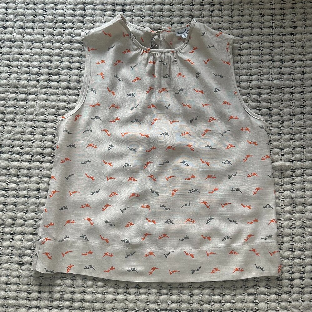 Steven Alan open back silk blouse